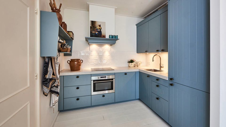 Landelijke blauwe keuken Krabbendijke