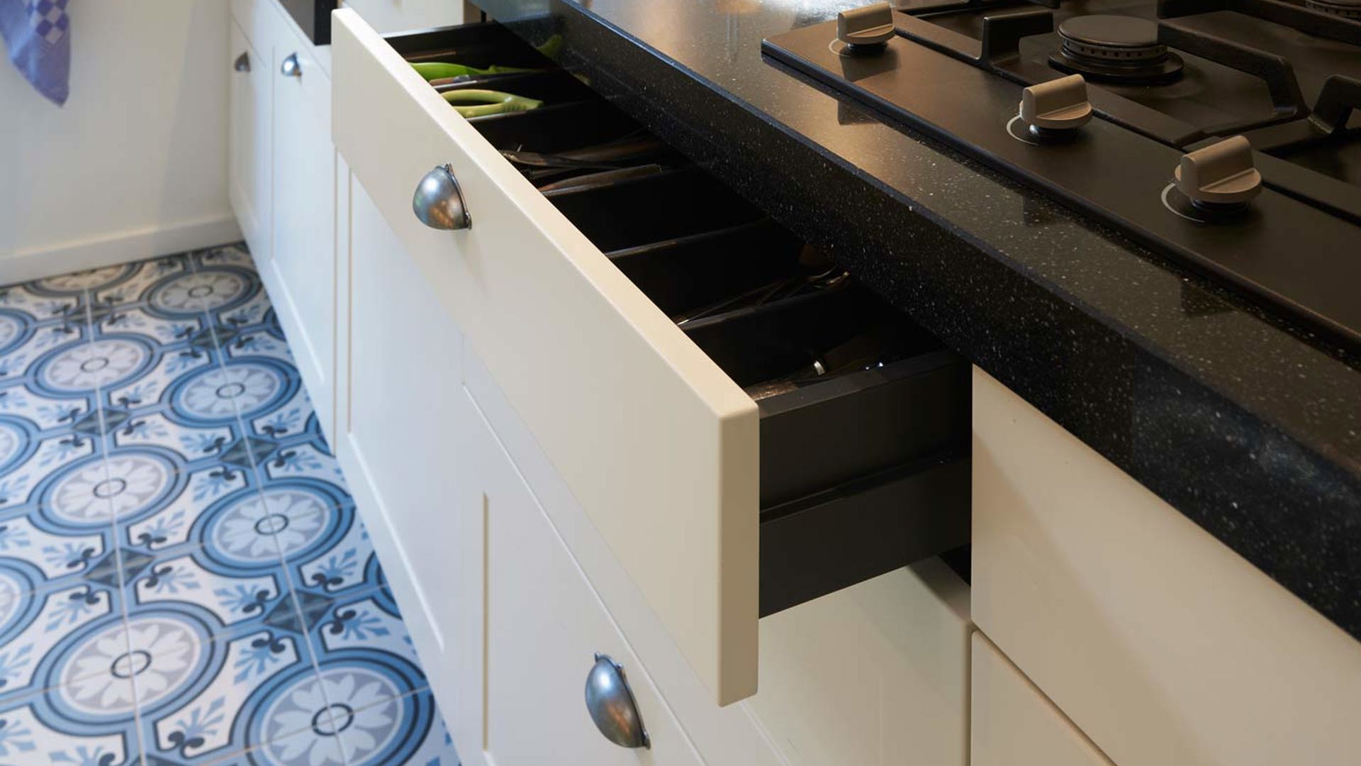 Landelijke keuken Haarlem met praktische lades