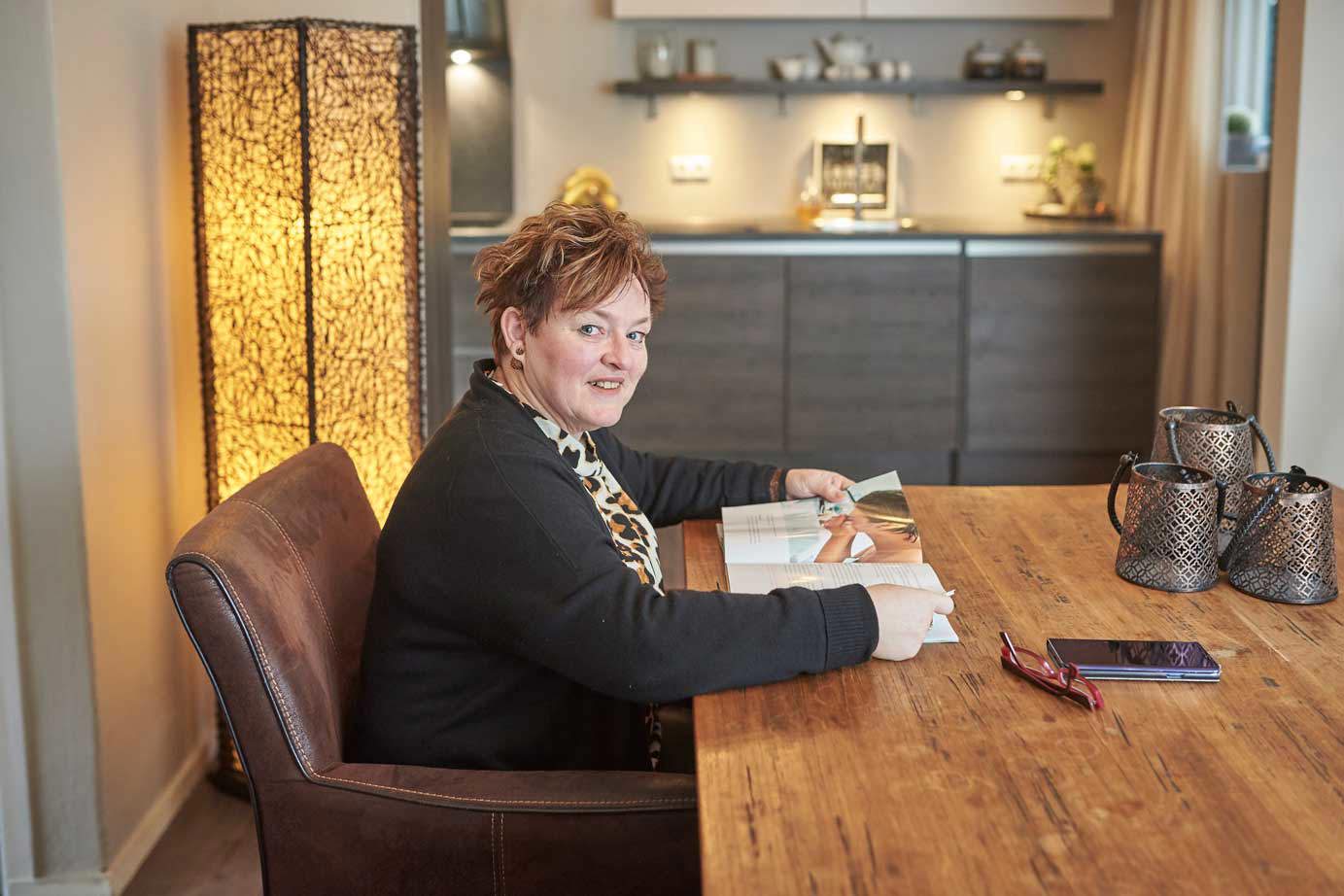 Greeploze rechte keuken, klant