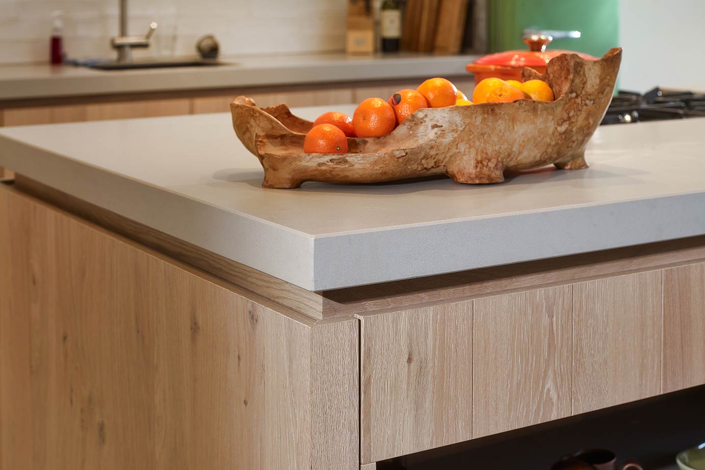 Houten moderne keuken Rotterdam, composiet werkblad