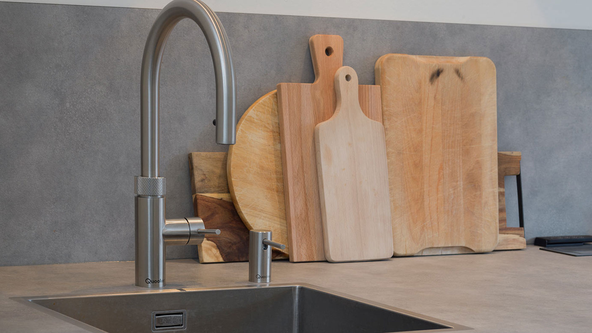 Quooker kraan met zeeppompje