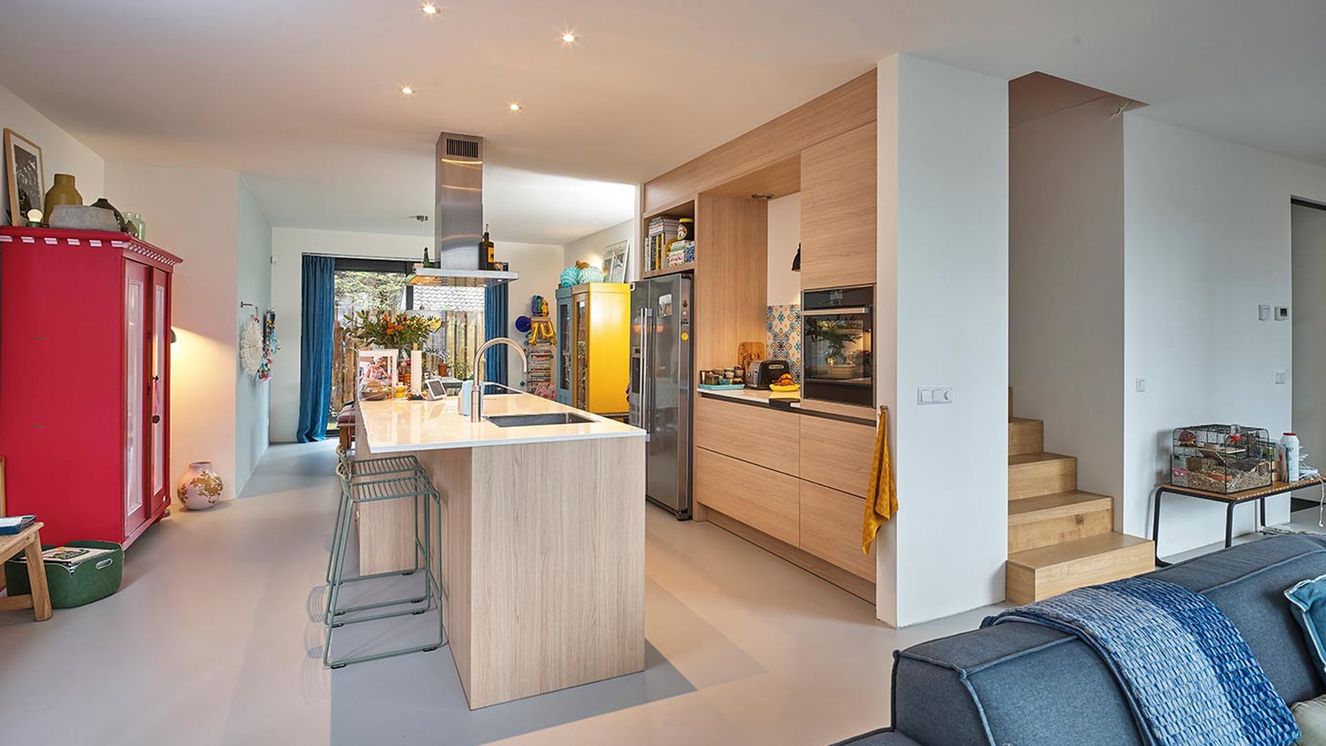 Houten keuken met eiland, Bergen Noord-Holland