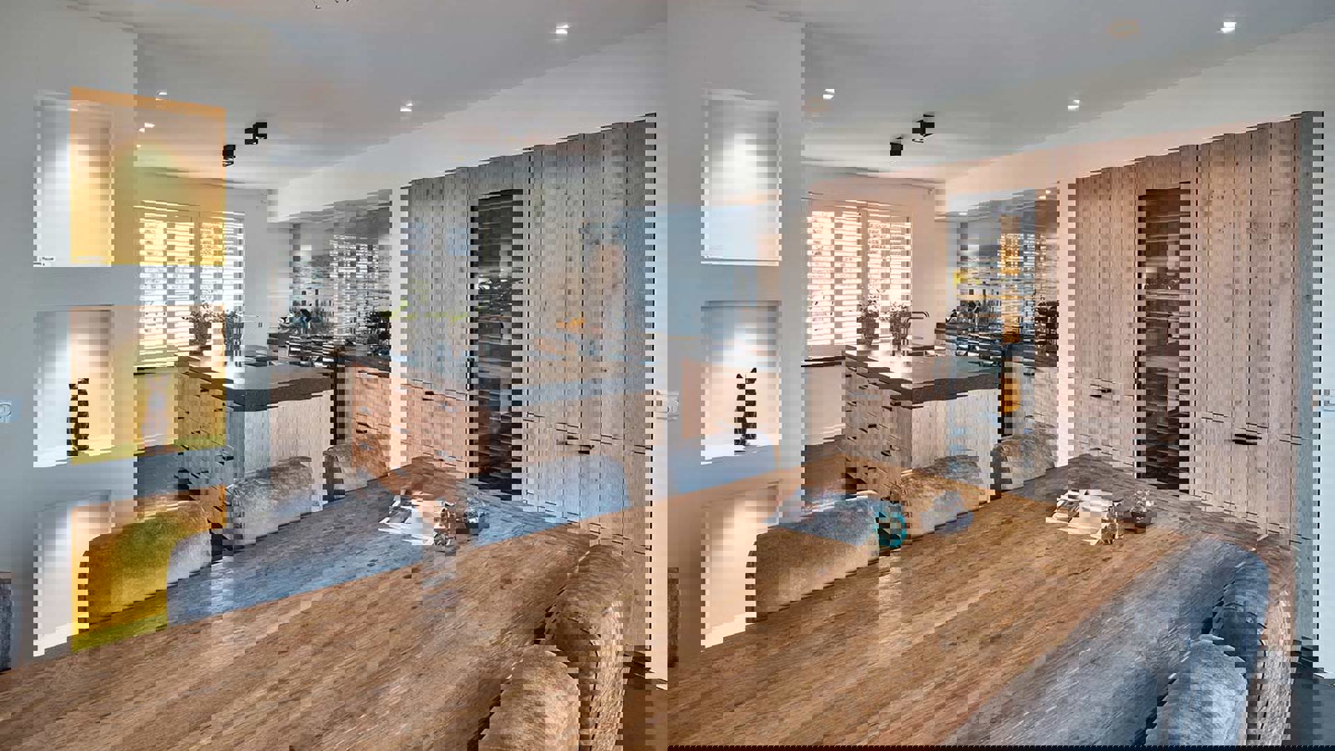 Houten keuken met eiland Goes