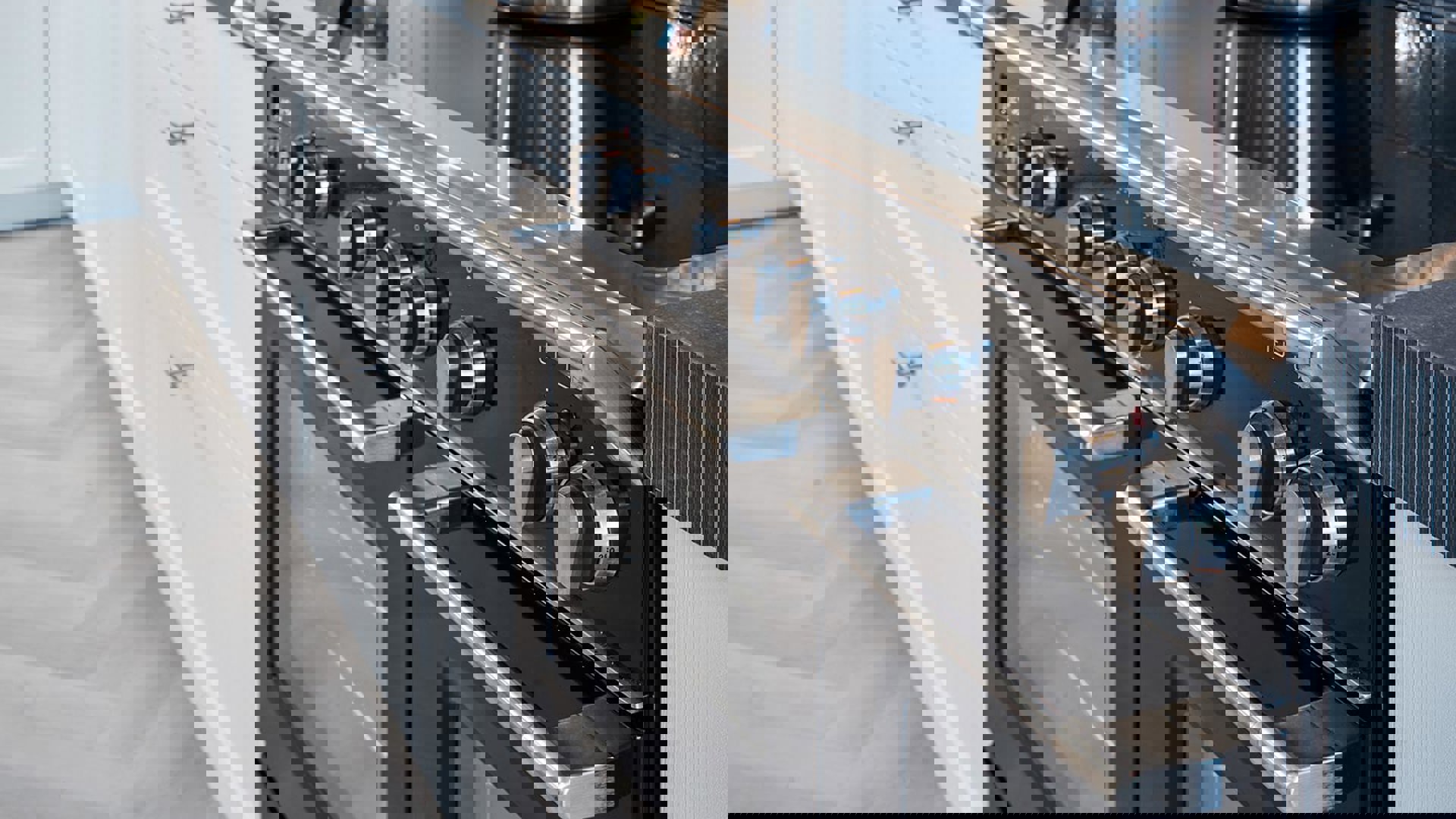 Landelijke witte keuken Haarlem, fornuis