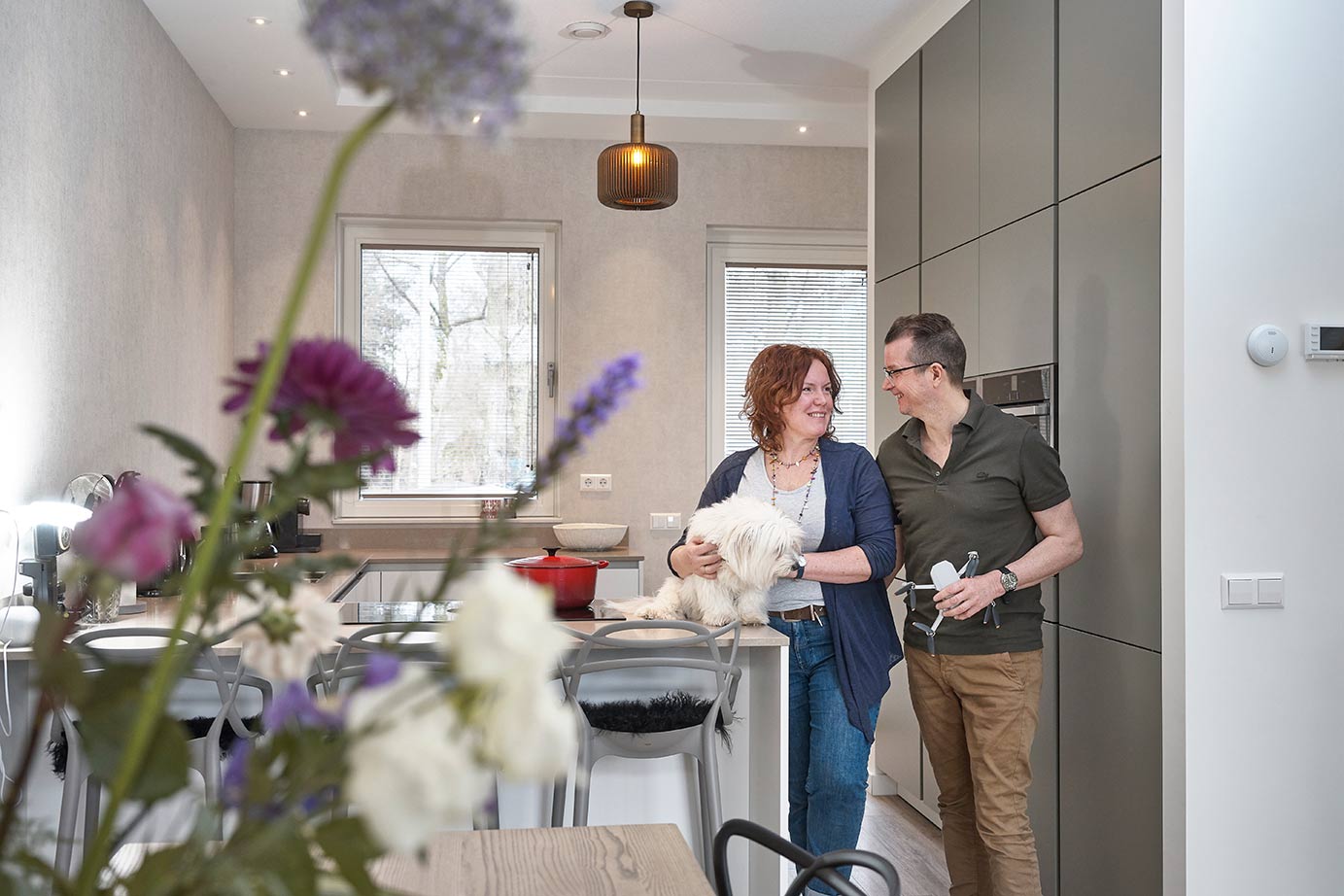 Greeploze keuken met kastenwand Amsterdam