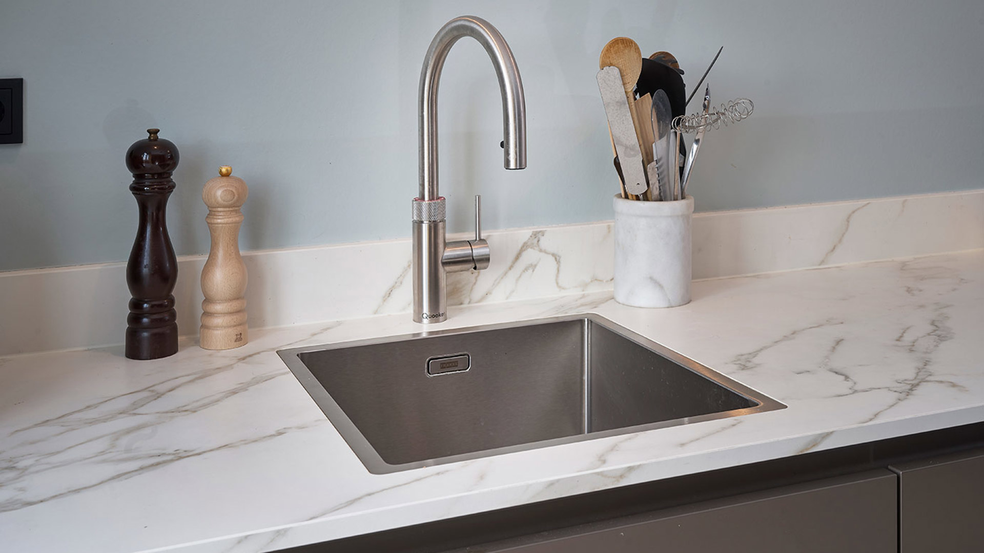 Greeploze SieMatic keuken Amsterdam, kraan en spoelbak