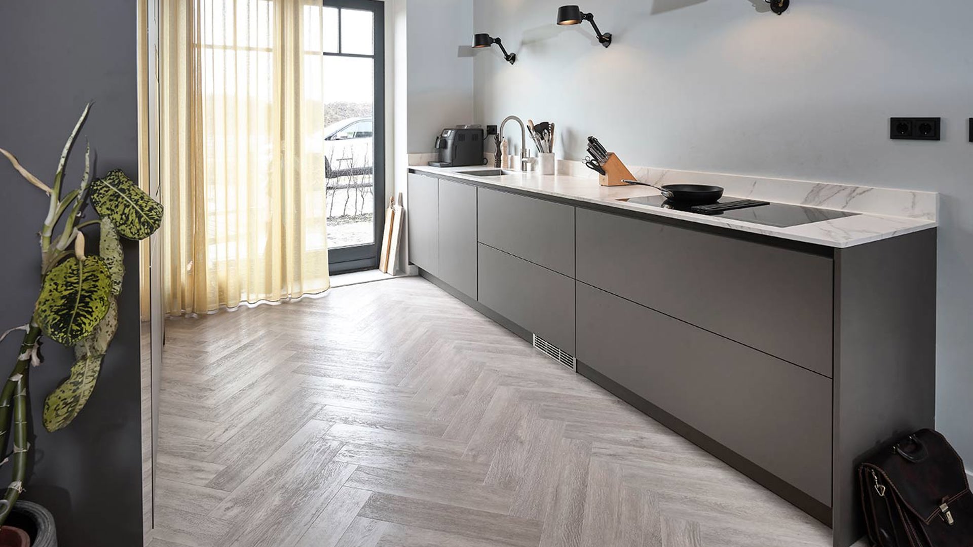  Greeploze SieMatic keuken Amsterdam, rechte opstelling