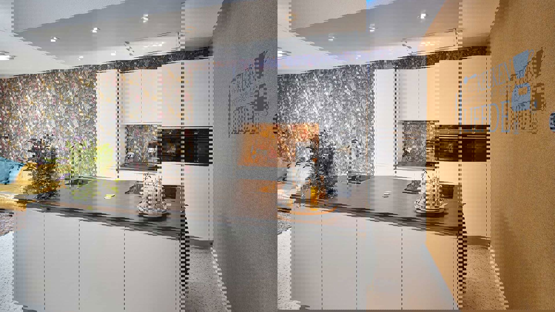 Moderne witte keuken Rotterdam, greeploos