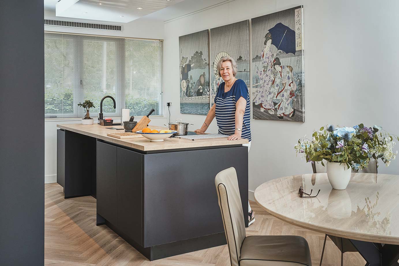 Zwarte keuken met eiland Den Haag