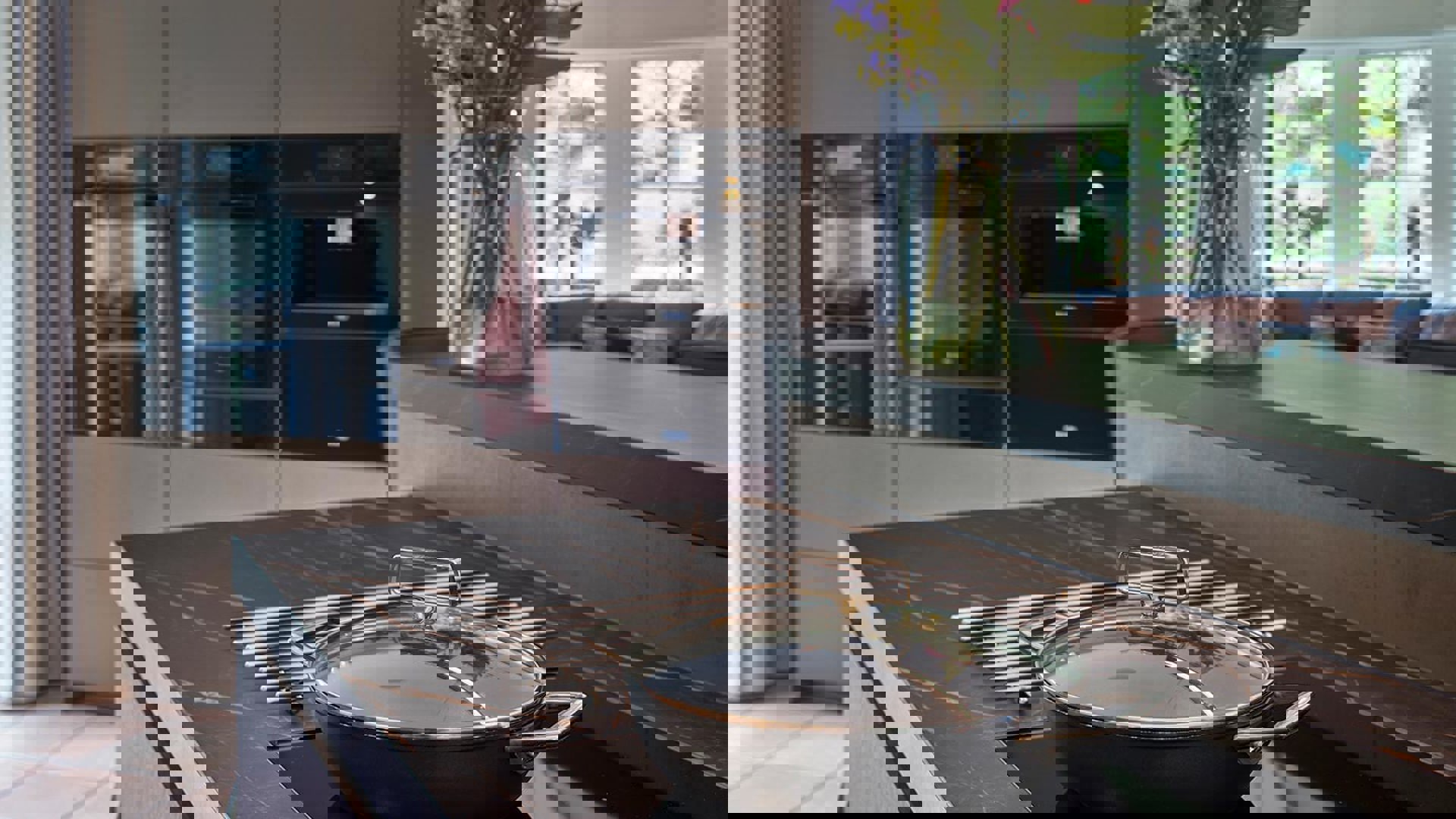 Design keuken met eiland Bussum, inductiekookplaat