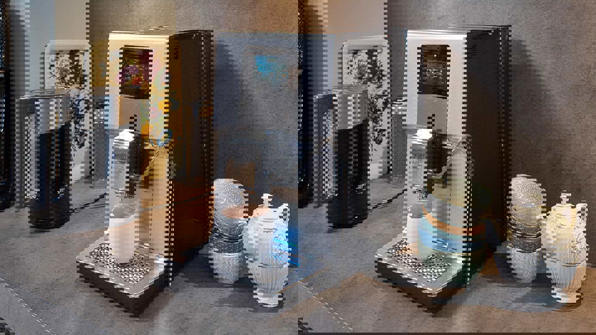 Greeploze keuken Middelburg, koffiehoek met koffieautomaat