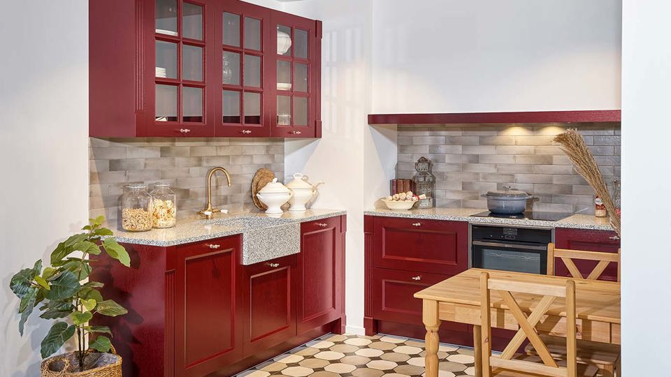 Rode keuken op maat