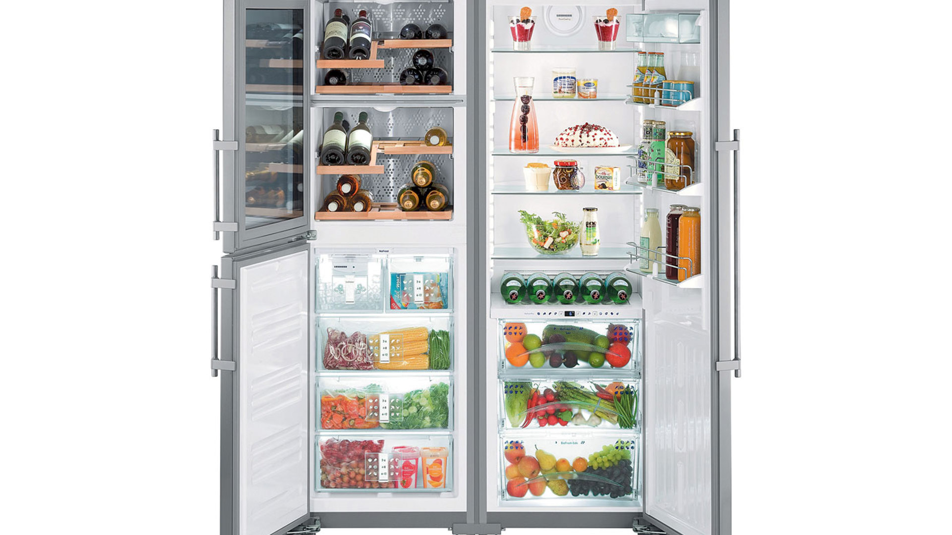 Grote dubbeldeurs Amerikaanse koelkast