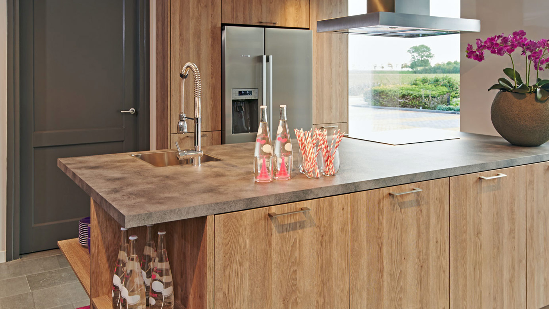 Inbouw Amerikaanse koelkast keuken