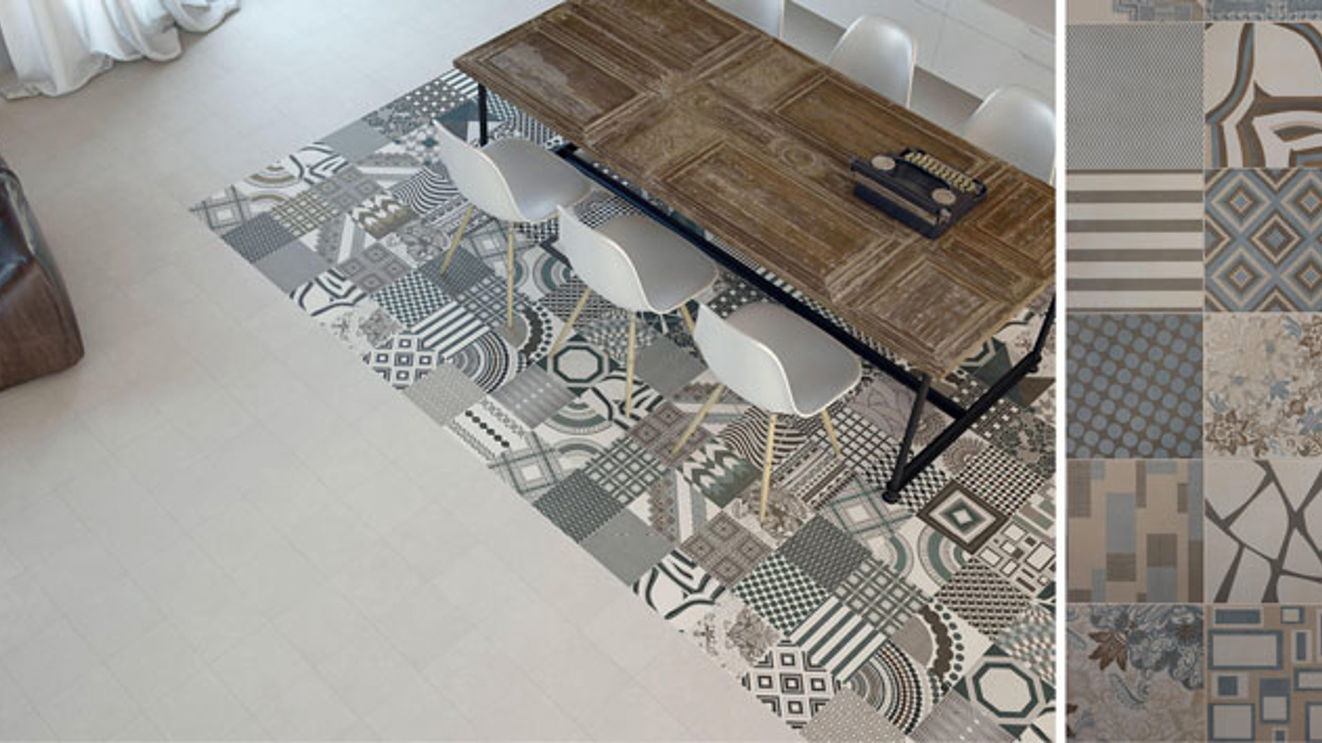 Vintage patchwork tegels voor wand en vloer