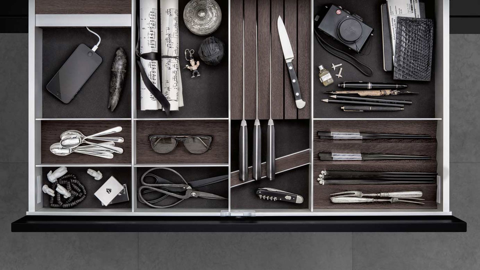 SieMatic Classic met aluminium lade interieursysteem