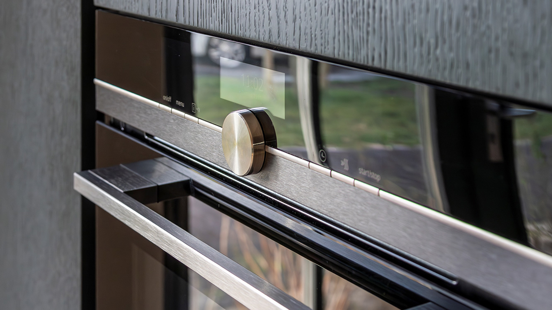 Detail foto van de bedieningspaneel van de oven